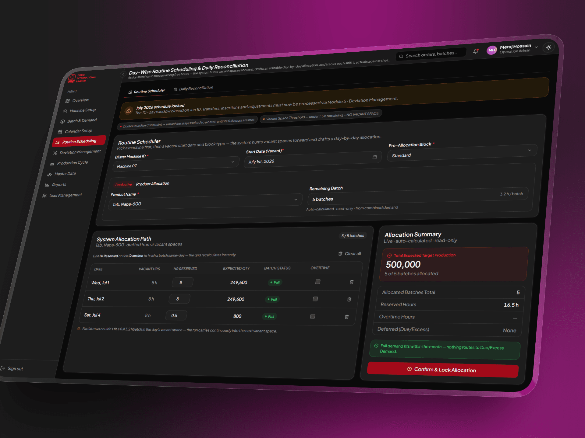 DIL - Production Planning Management System — 5